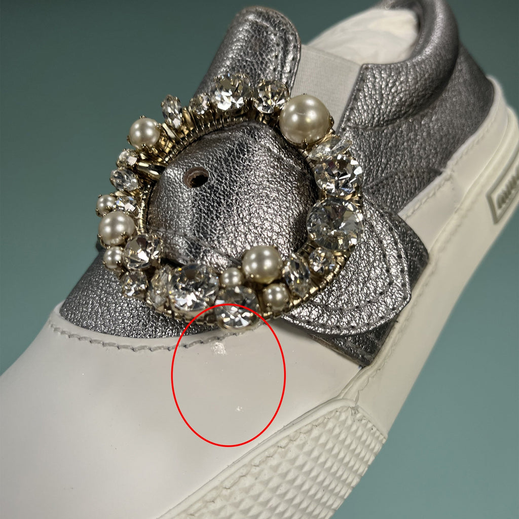 Miu Miu Leather Crystal Sneakers