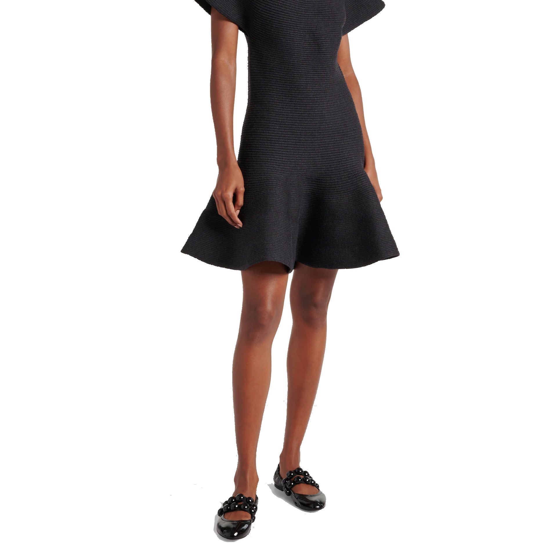 Alaia Sphere Leather Mary Jane Flats