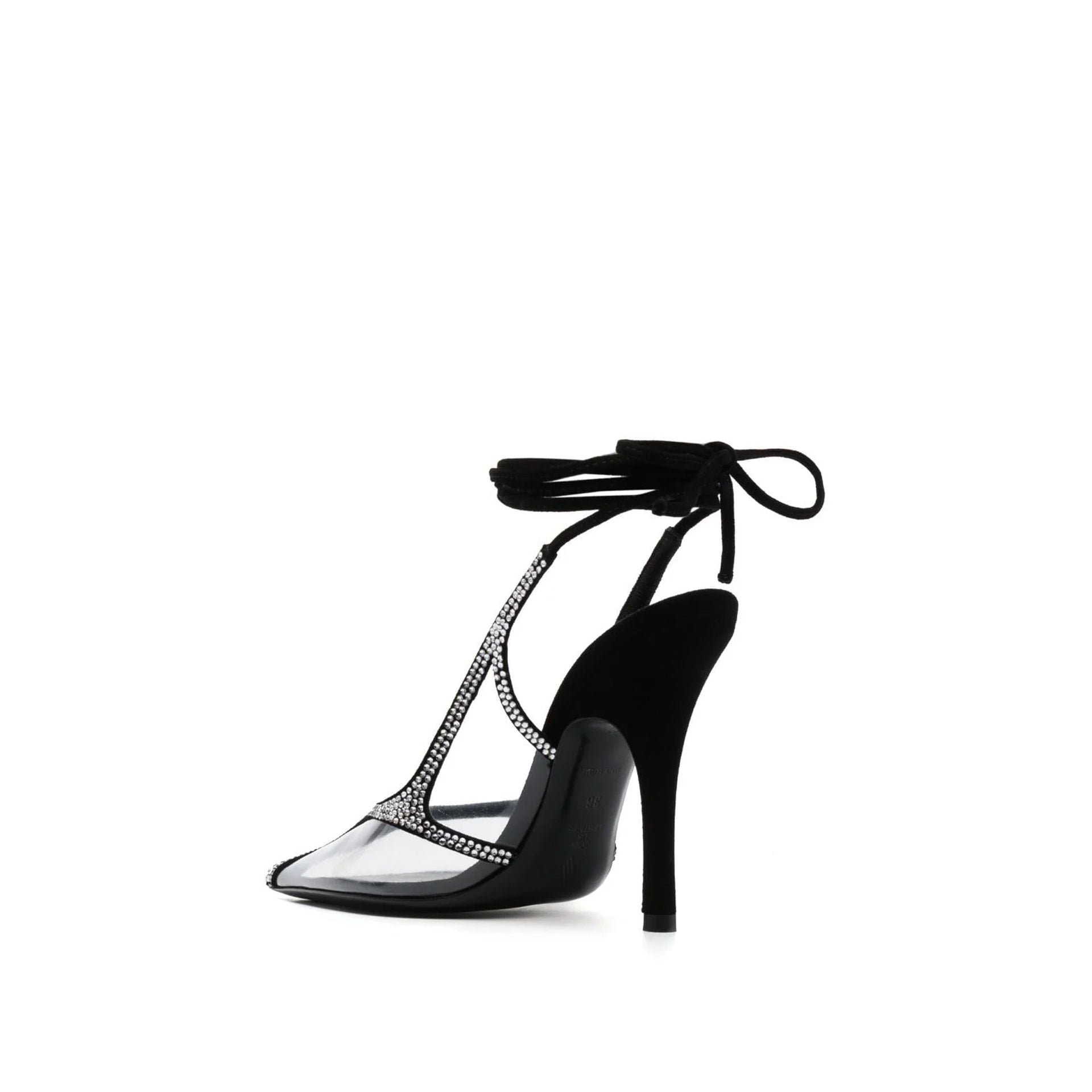 The Attico Venus Chrome Slingback Pumps