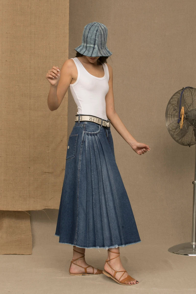 Don The Fuller Skirts Denim Blue Woman