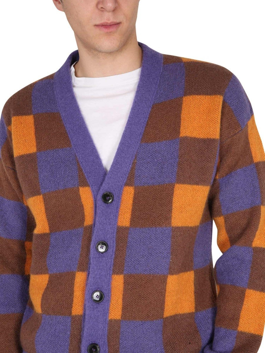 Drole De Monsieur CHECK PATTERN CARDIGAN