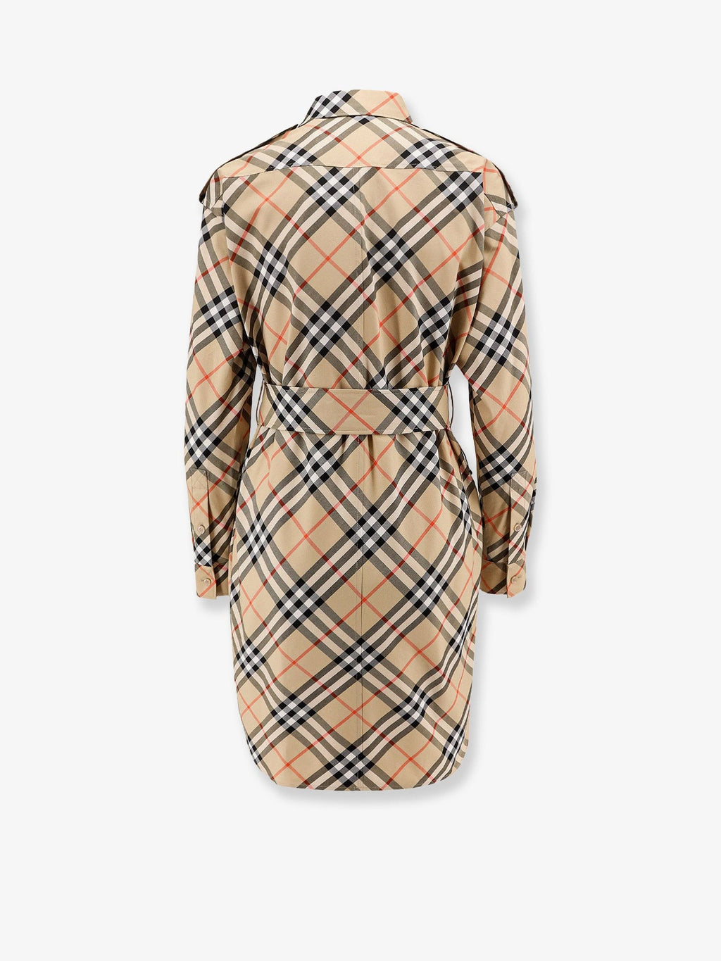Burberry Chemisier cotton short dress with Check print
