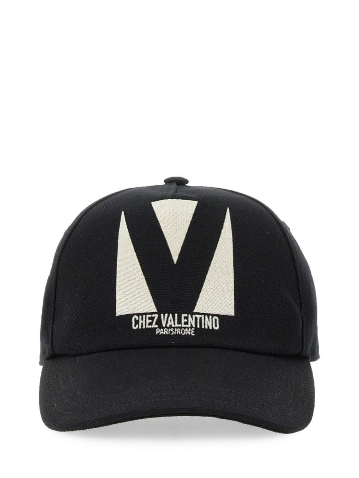Valentino Garavani "CHEZ VALENTINO" EMBROIDERED BASEBALL CAP