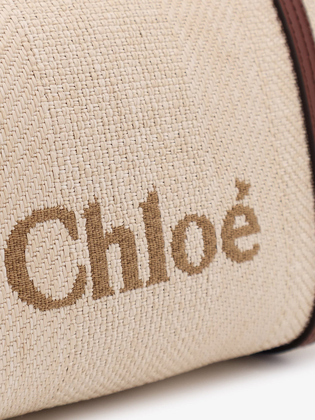CHLOE' Chloè Carry canvas shoulder bag with logo embroidery