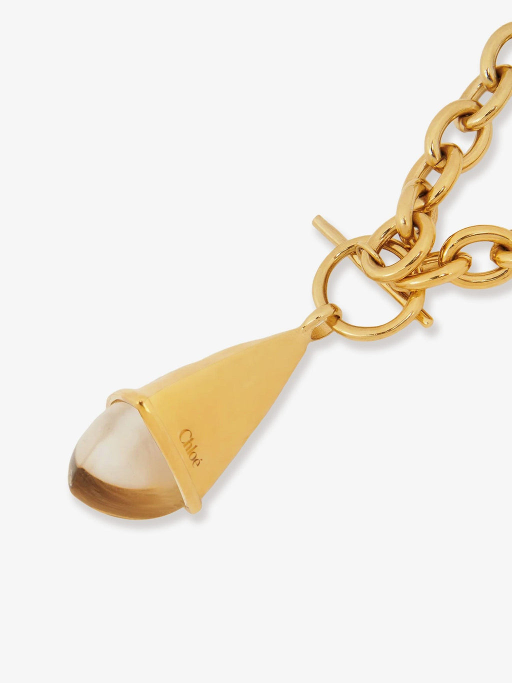 CHLOE' Chloé Prism brass necklace