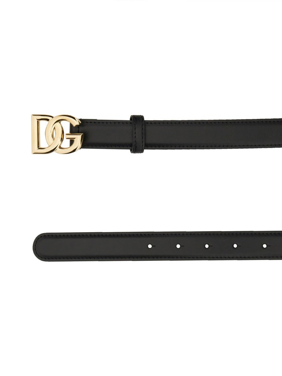 Dolce & Gabbana BELT WITH LOGO BUCKLE