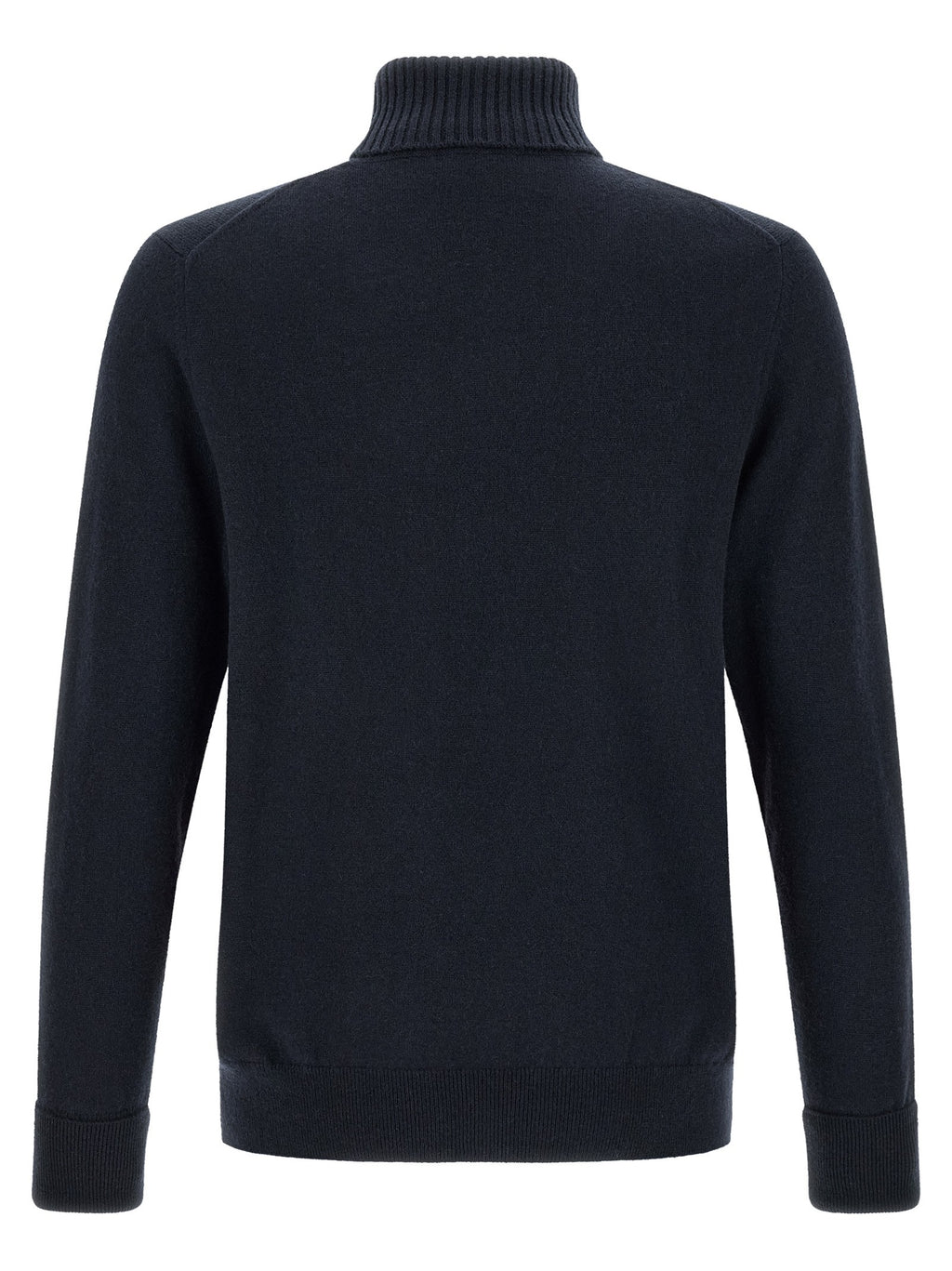 Ballantyne Classic Diamond Intarsia Turtleneck Sweater Blue