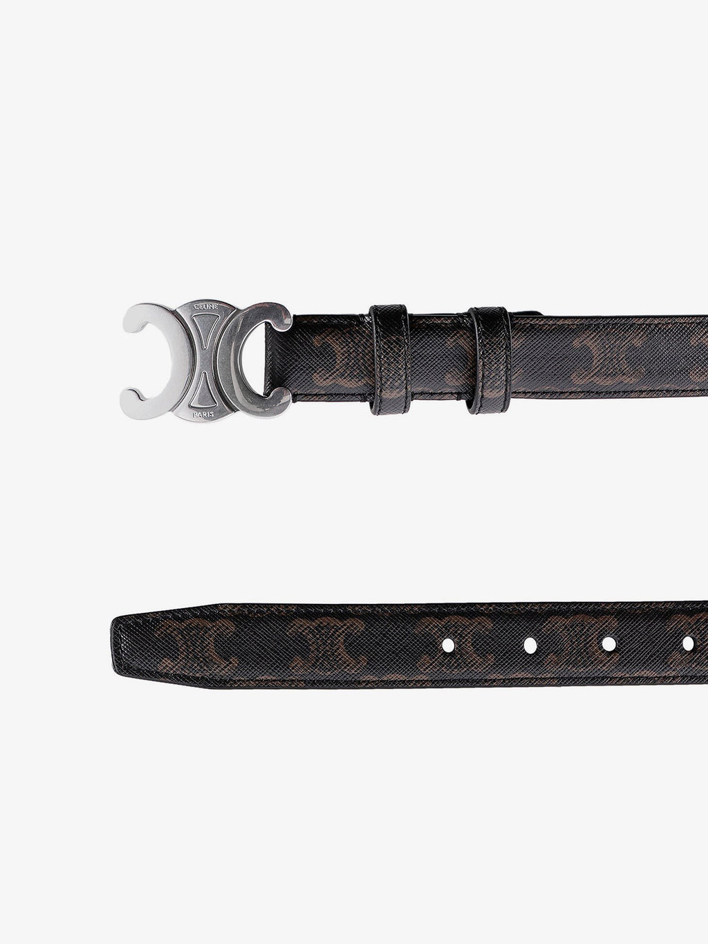 Celine Coated Triomphe canvas belt