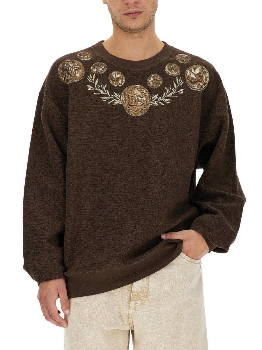Dolce & Gabbana COIN PRINT SWEATSHIRT