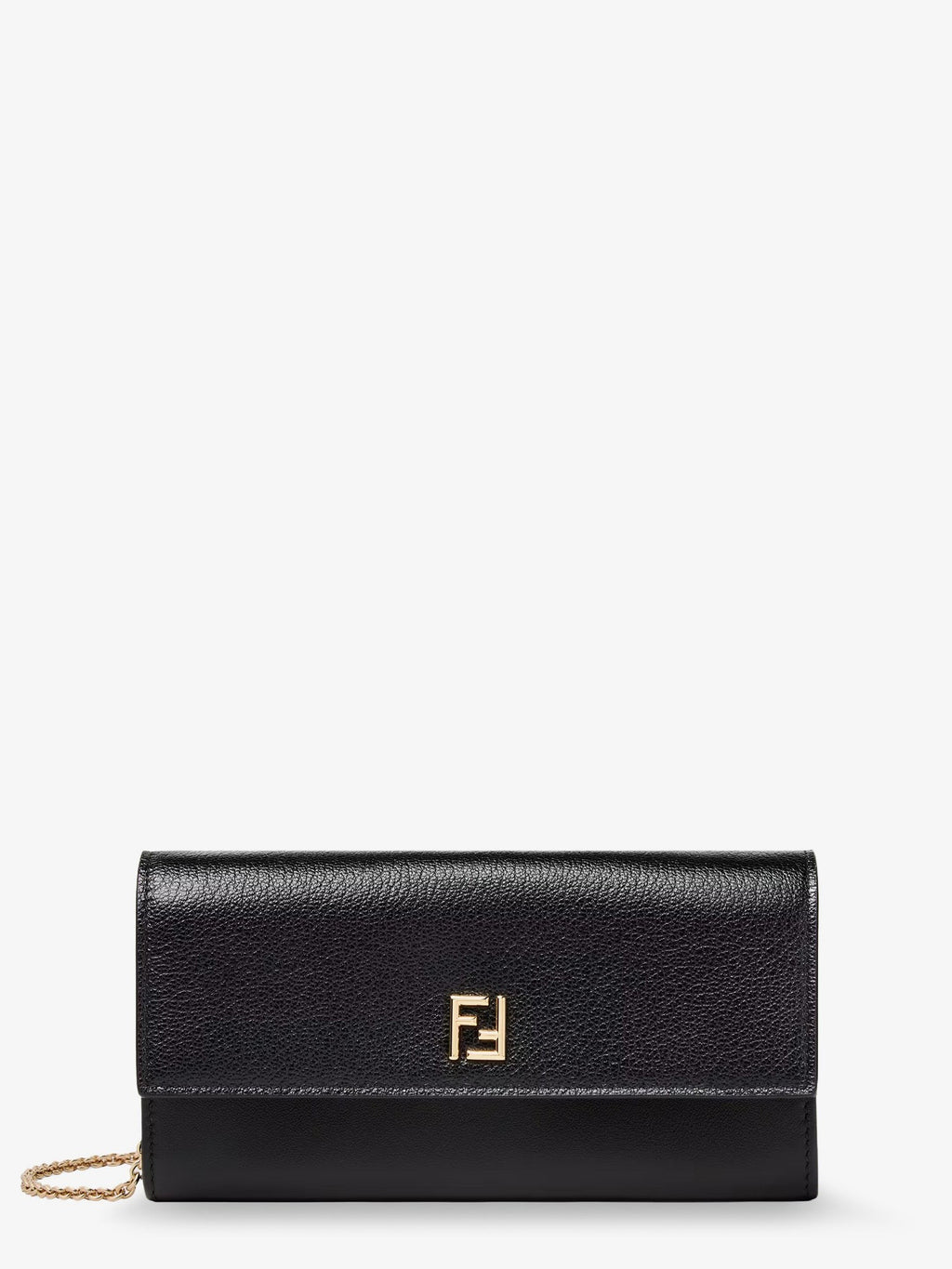 Fendi Continental Leather Crossbody Bag Black