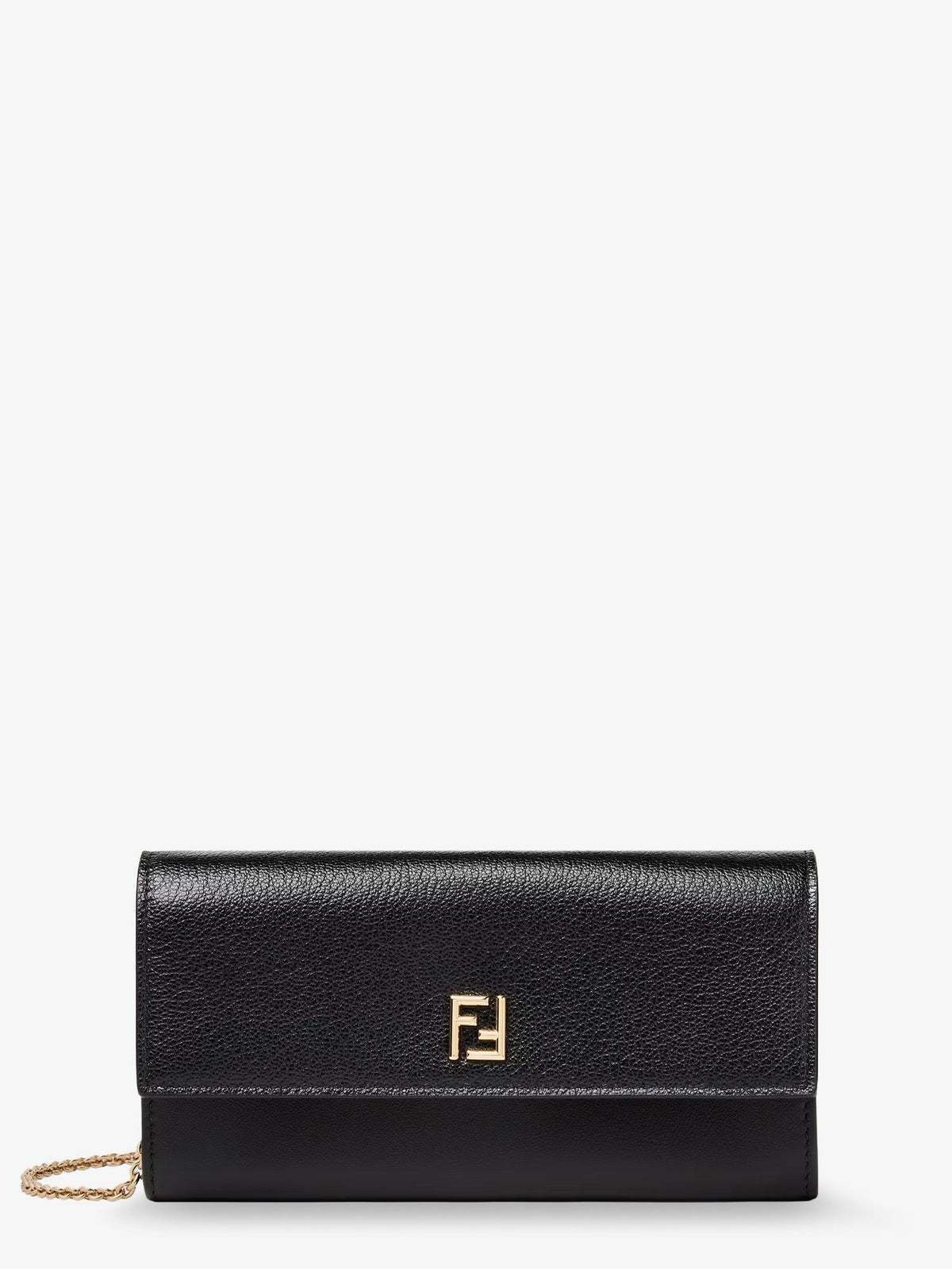 Fendi Continental Leather Crossbody Bag Black