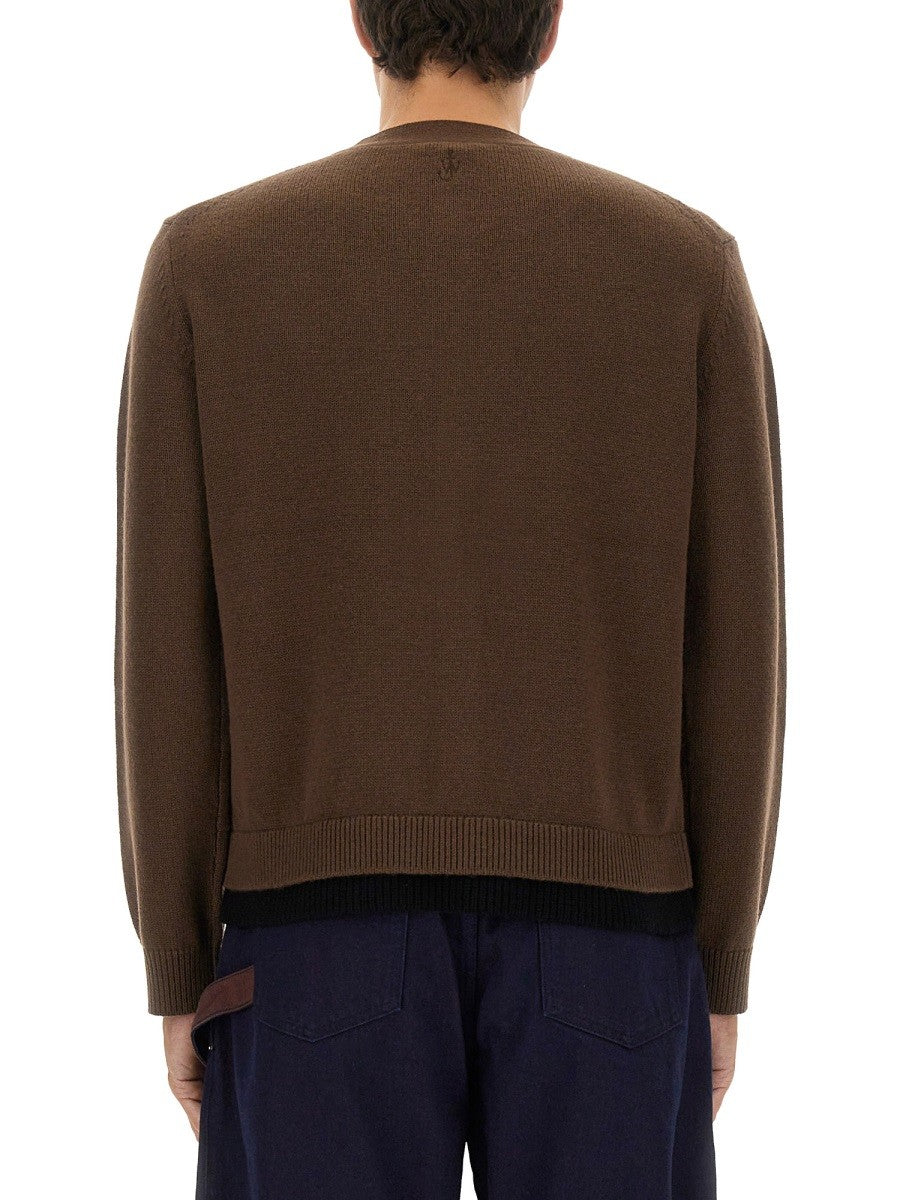 jw anderson CONTRASTING LAYERED CARDIGAN