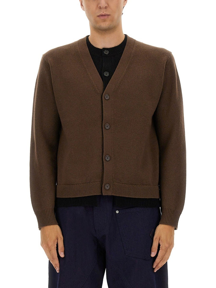 jw anderson CONTRASTING LAYERED CARDIGAN