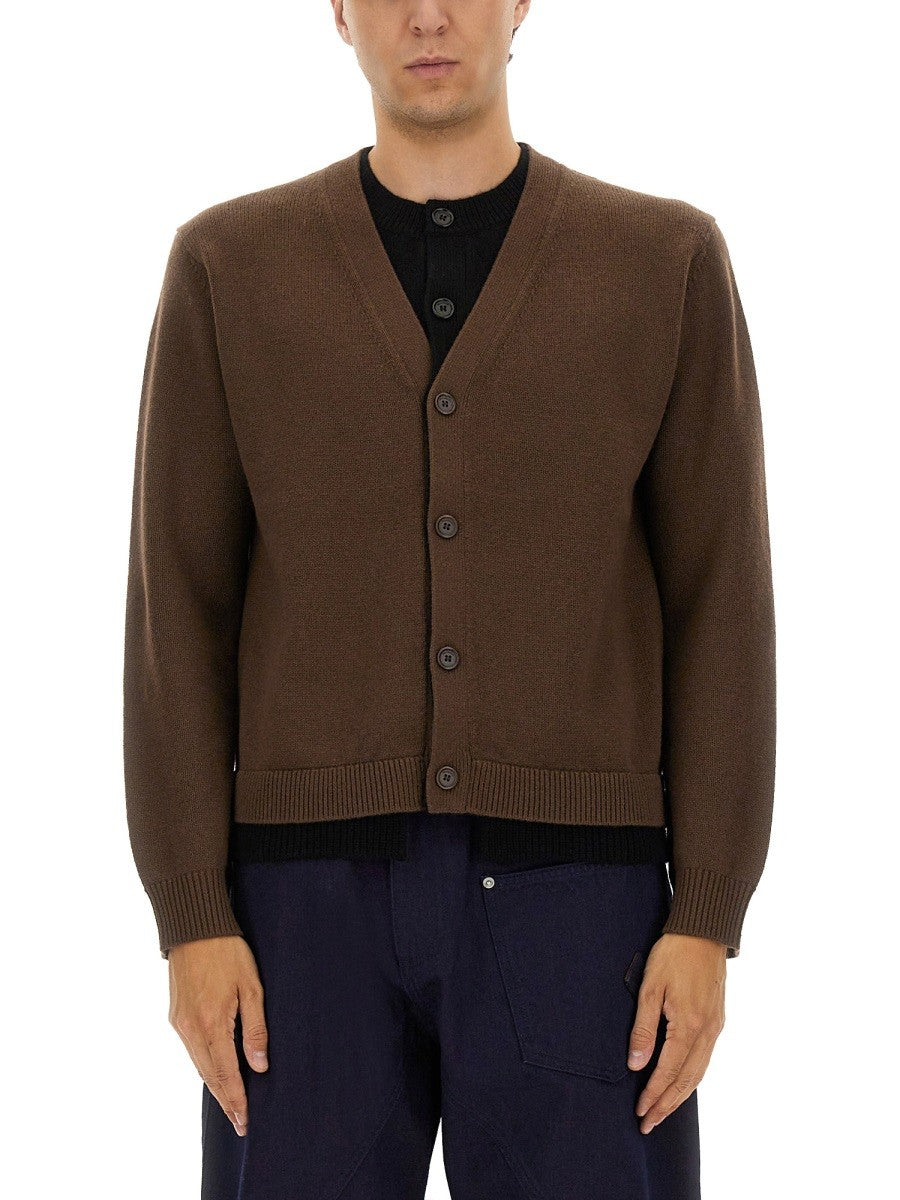 jw anderson CONTRASTING LAYERED CARDIGAN