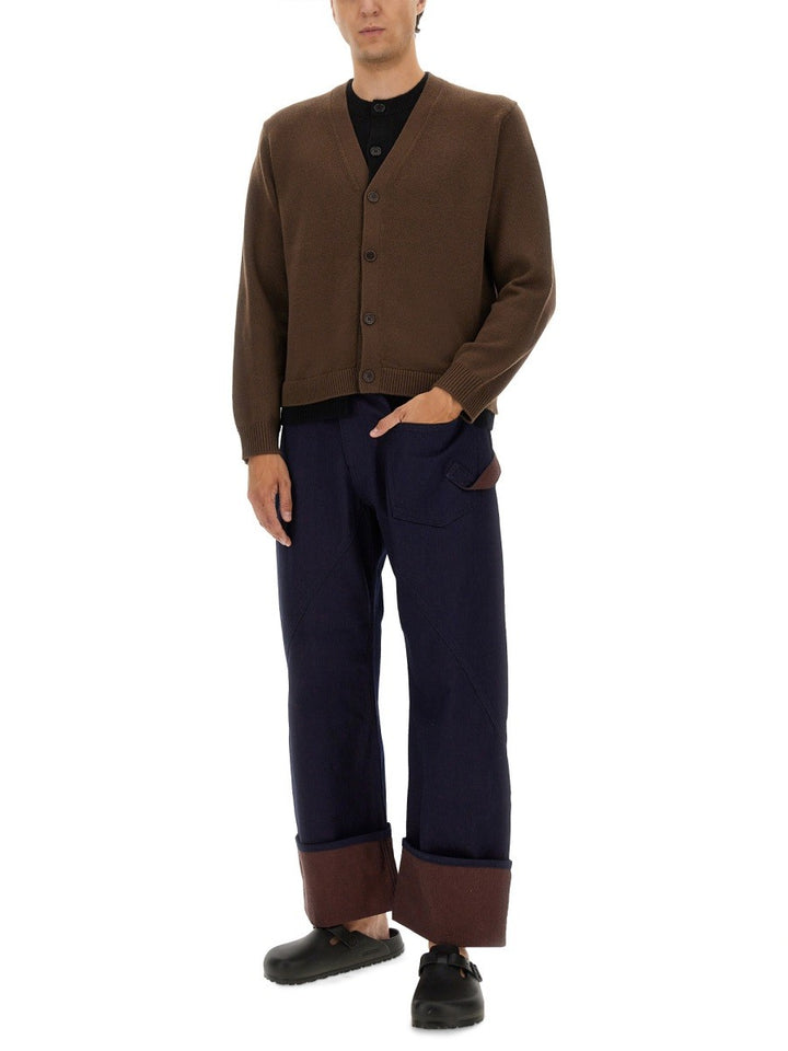 jw anderson CONTRASTING LAYERED CARDIGAN