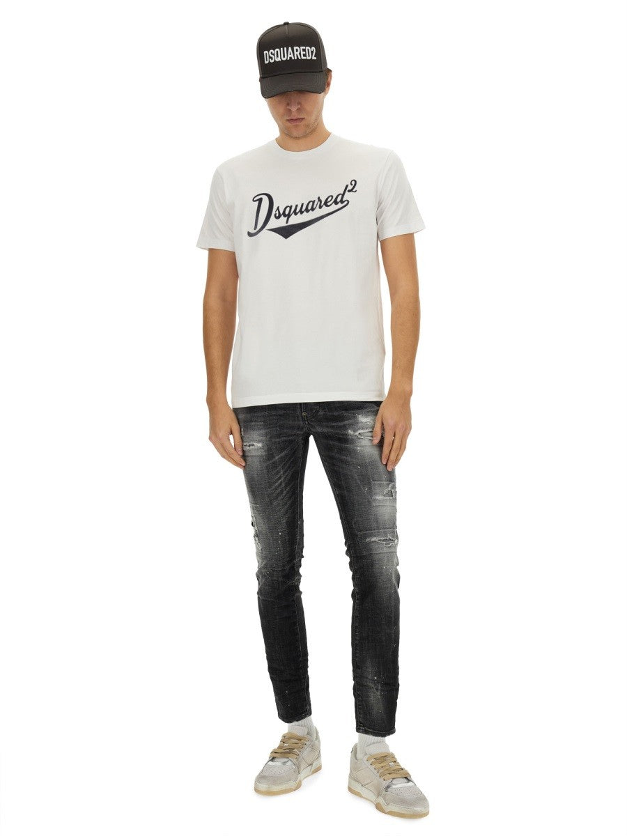 Dsquared "COOL FIT VELVET LOGO" T-SHIRT
