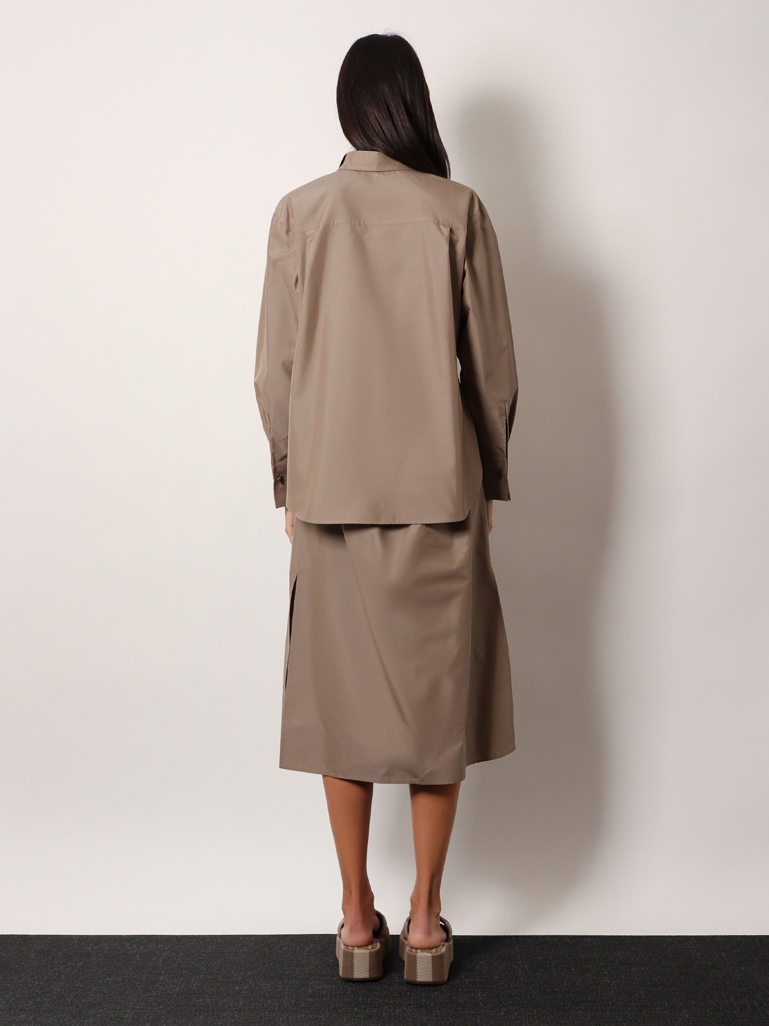 Fendi Cotton and silk chemisiere dress