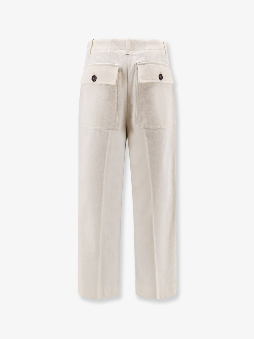 Brunello Cucinelli Cotton and wool trousers with adjustable drawstring