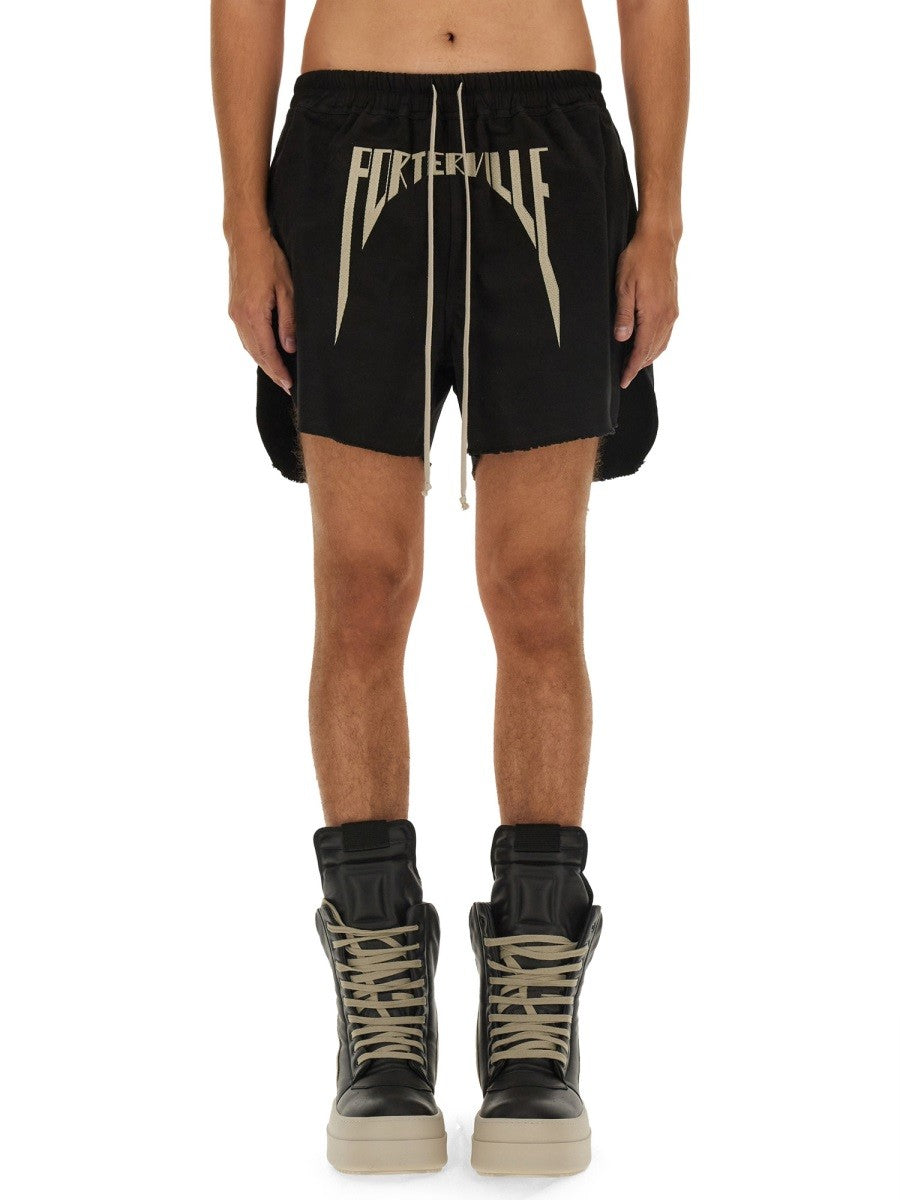 RICK OWENS COTTON BERMUDA SHORTS