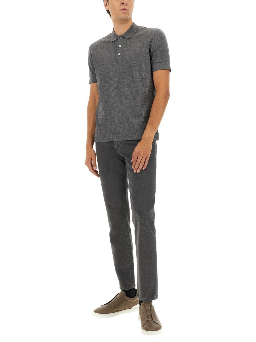 Zegna COTTON BLEND POLO SHIRT