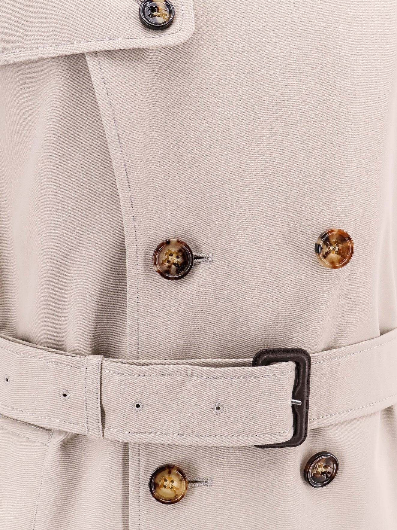 Burberry Cotton blend trench with check lining