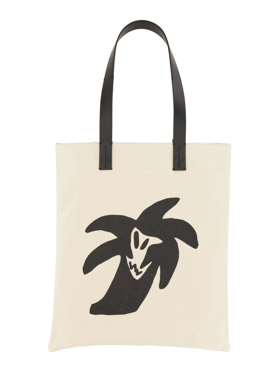 Palm Angels COTTON CANVAS SHOPPING BAG