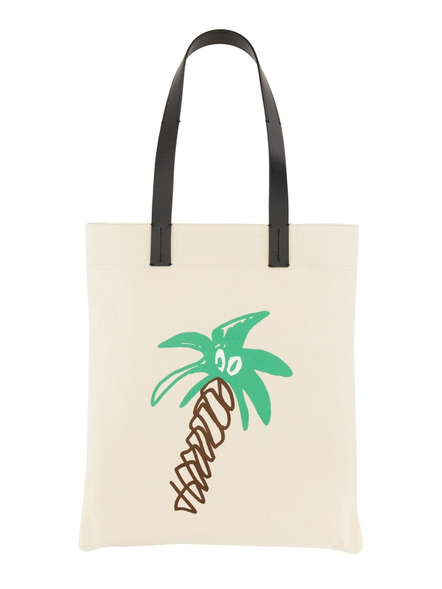 Palm Angels COTTON CANVAS SHOPPING BAG