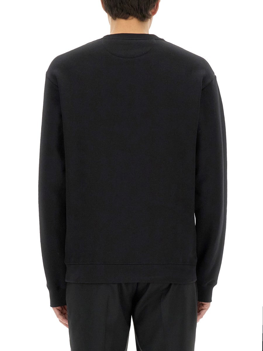 Valentino COTTON CREWNECK SWEATSHIRT WITH "CHEZ VALENTINO" PATCH