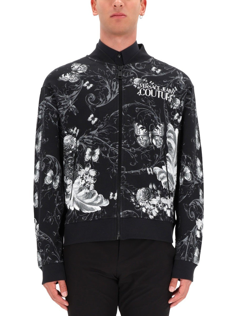 Versace Jeans Couture COTTON FLEECE BOMBER JACKET