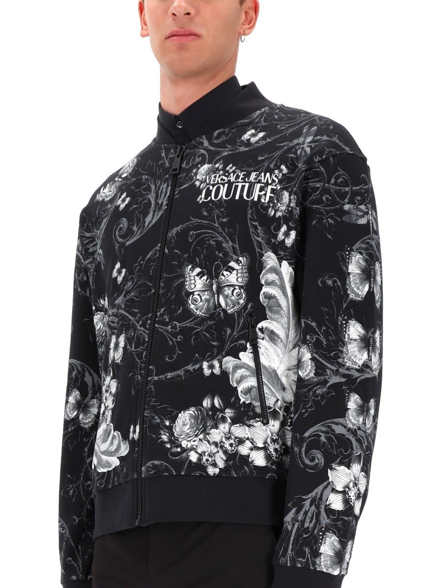 Versace Jeans Couture COTTON FLEECE BOMBER JACKET
