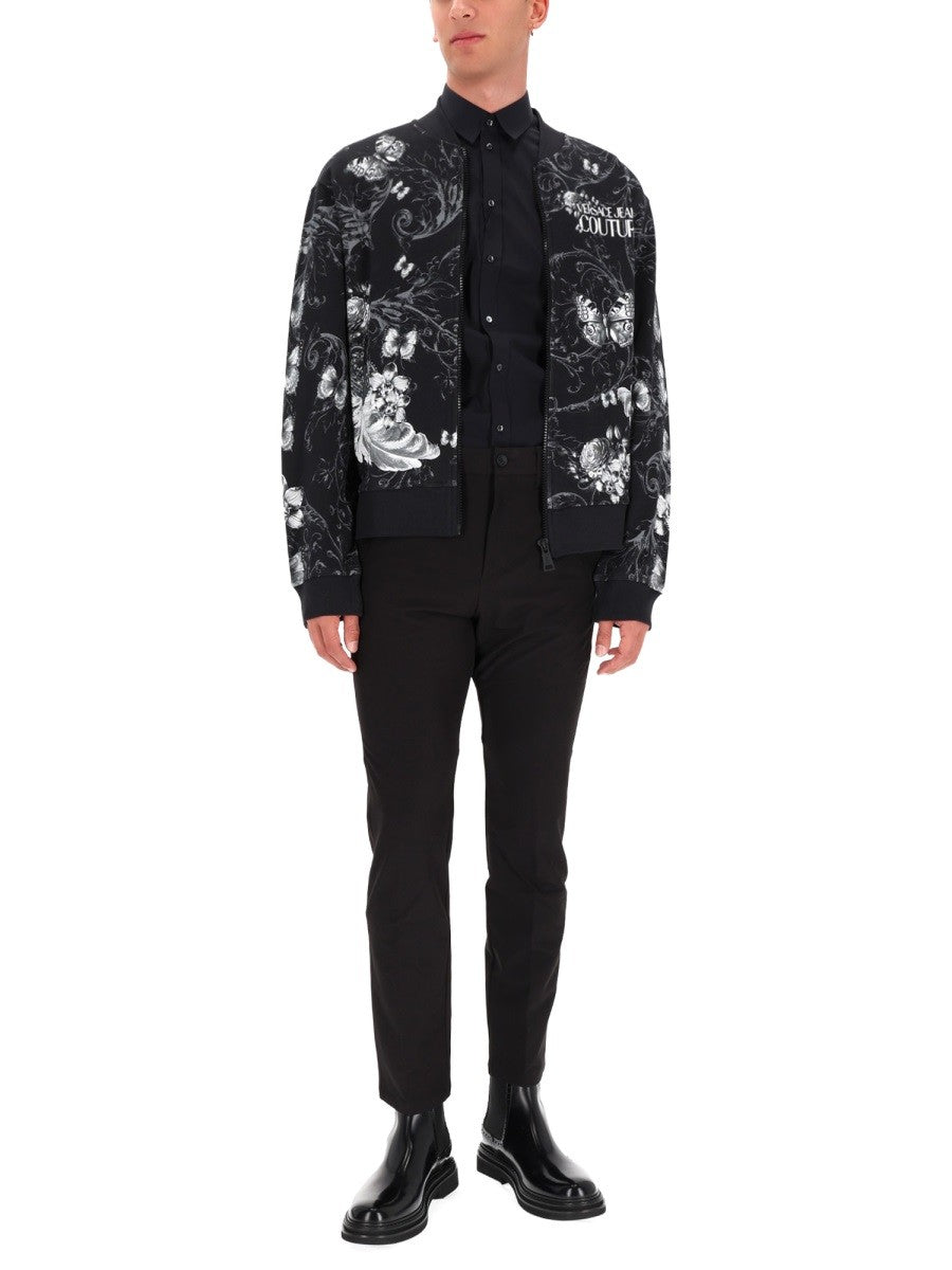 Versace Jeans Couture COTTON FLEECE BOMBER JACKET