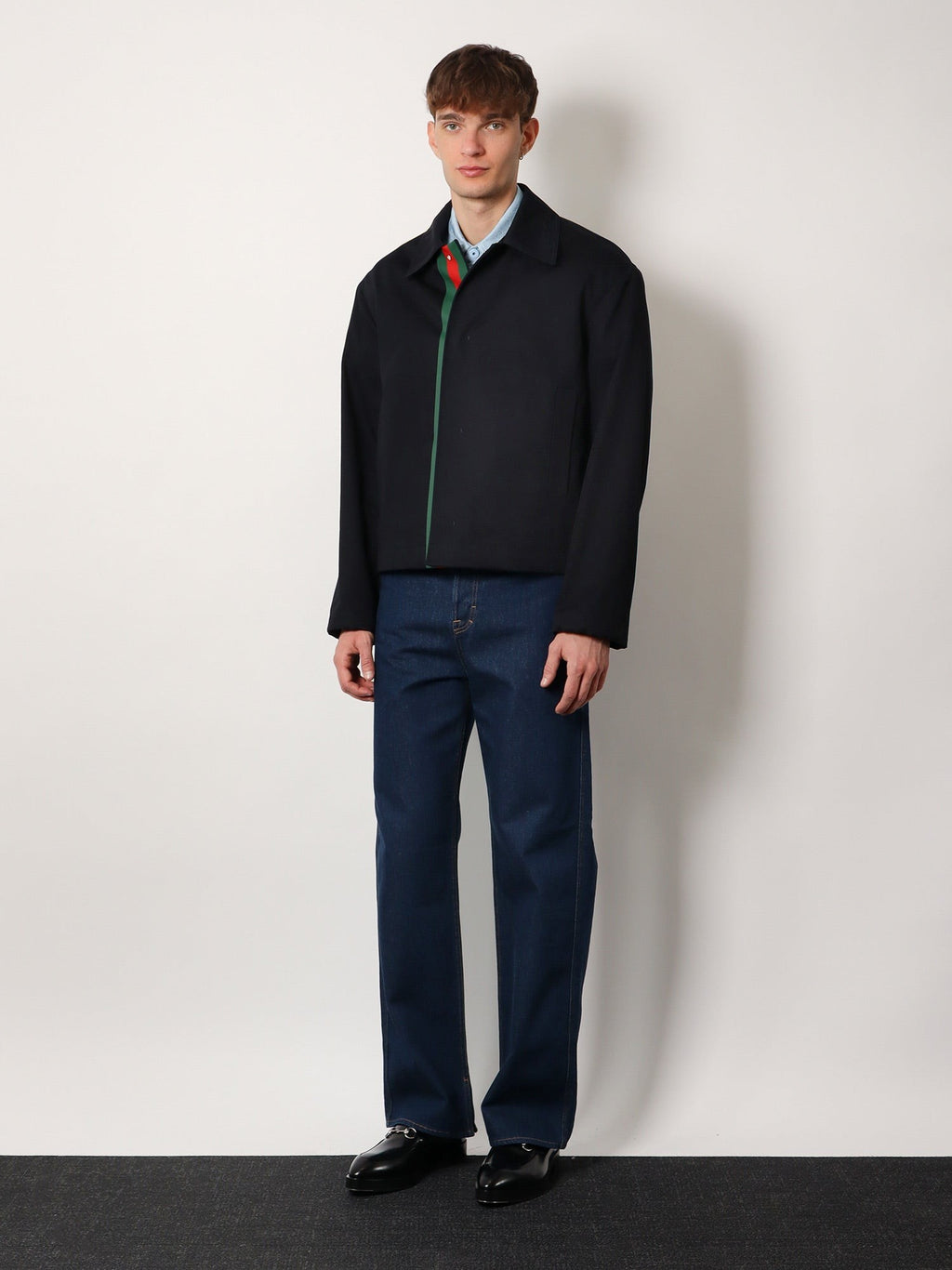 Gucci Cotton gabardine jacket with embossed logo