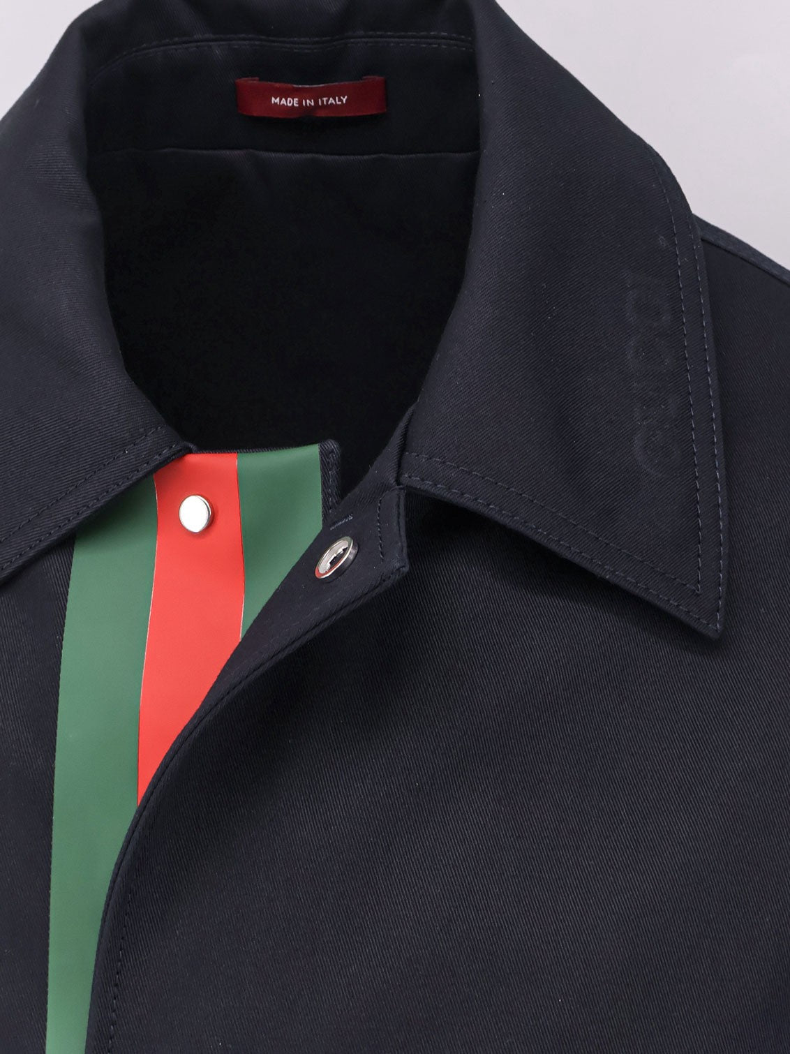 Gucci Cotton gabardine jacket with embossed logo