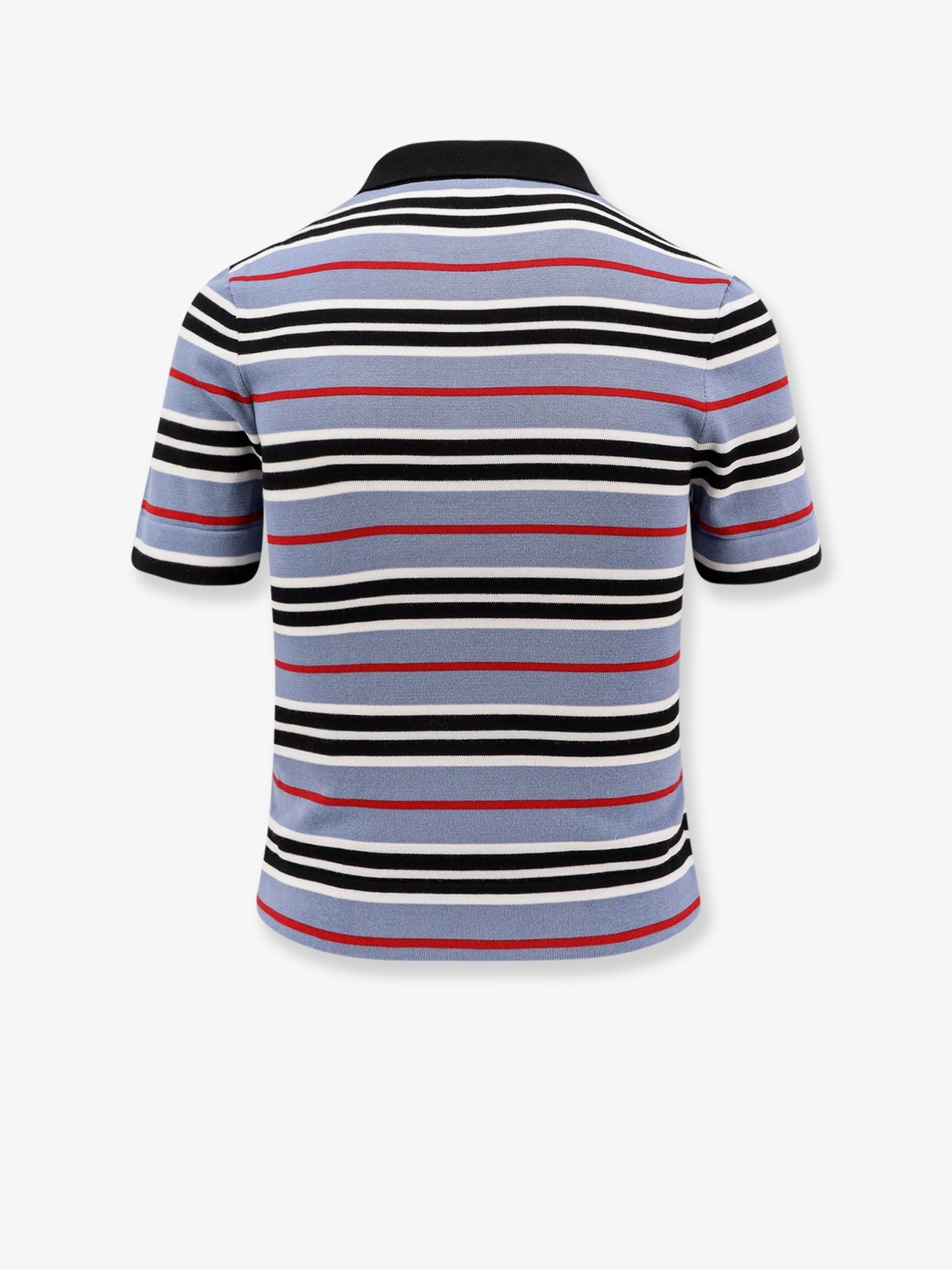 Celine Cotton knit polo shirt with striped motif