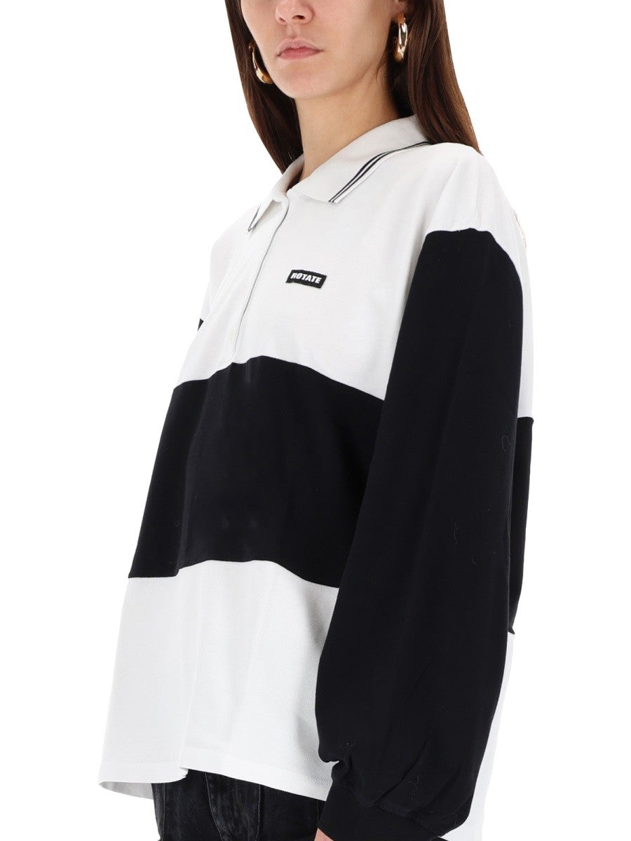 ROTATE BIRGER CHRISTENSEN COTTON PIQUE POLO