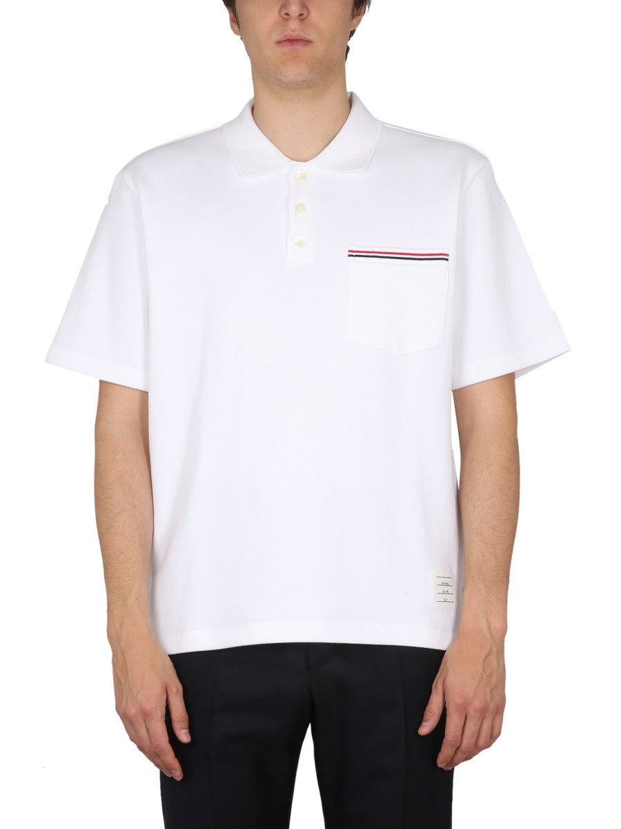 THOM BROWNE COTTON POLO
