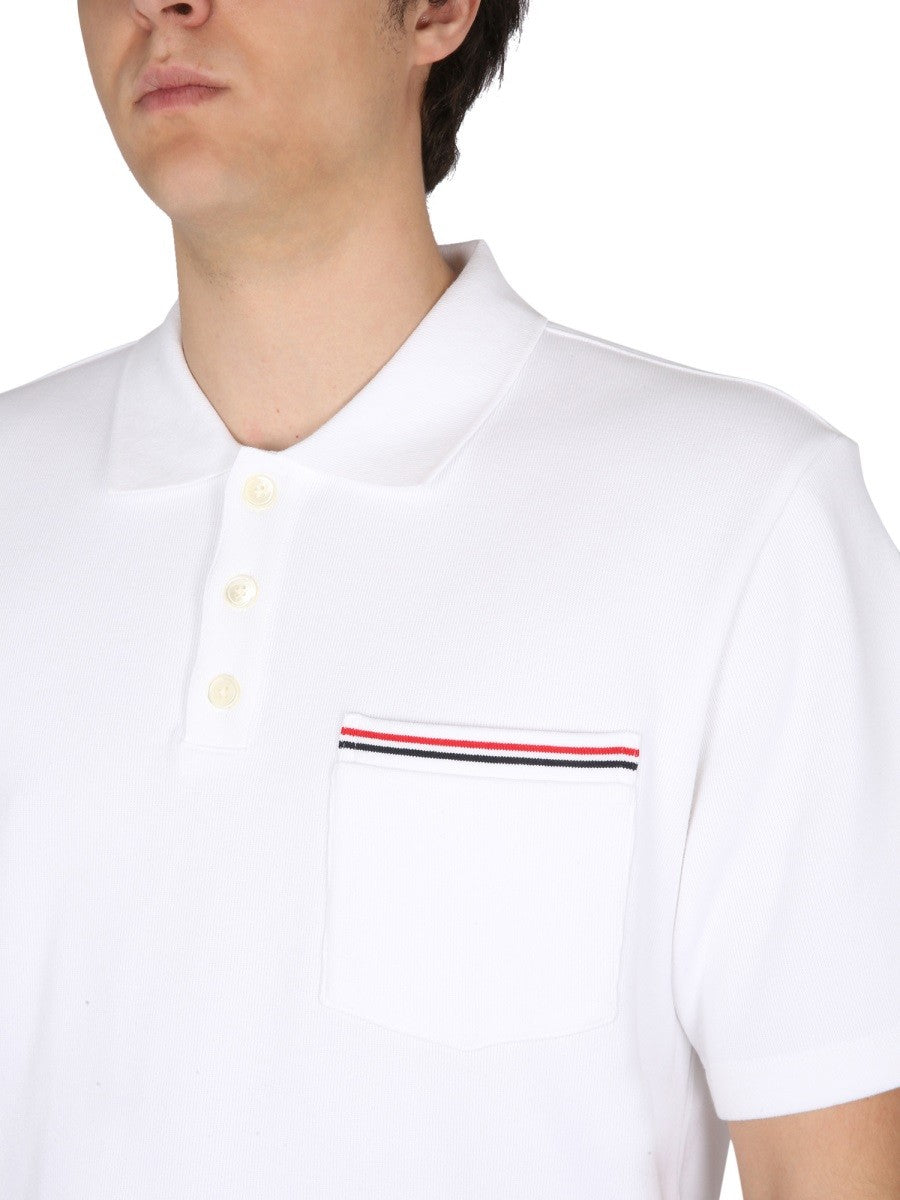 THOM BROWNE COTTON POLO
