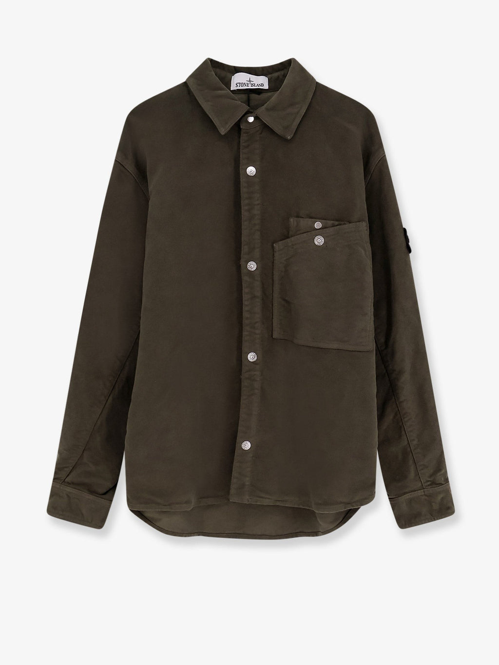 Stone Island Cotton shirt with iconic logo patch