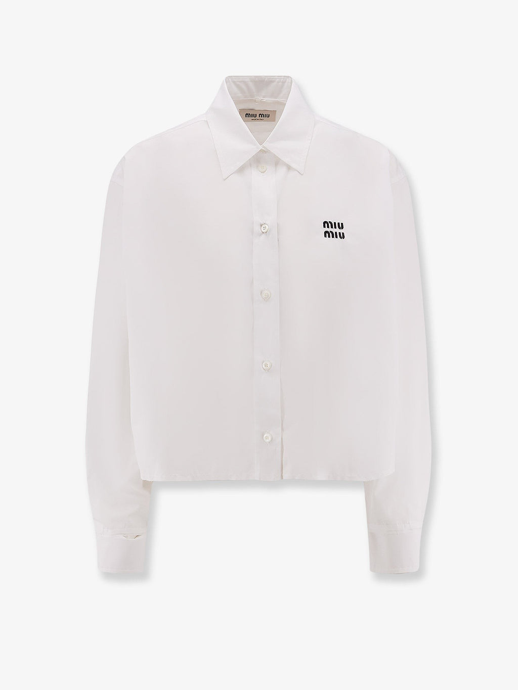 Miu Miu Cotton shirt with Miu Miu embroidery