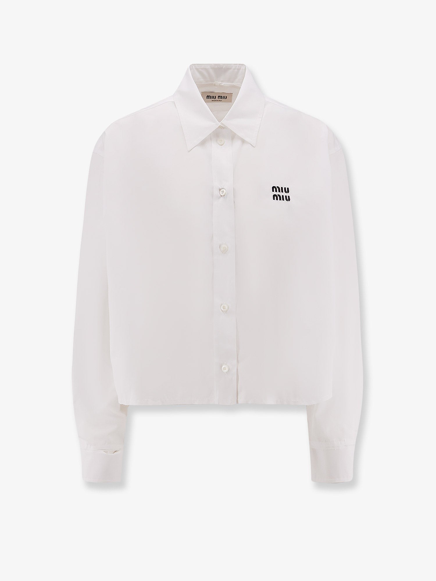 Miu Miu Cotton shirt with Miu Miu embroidery