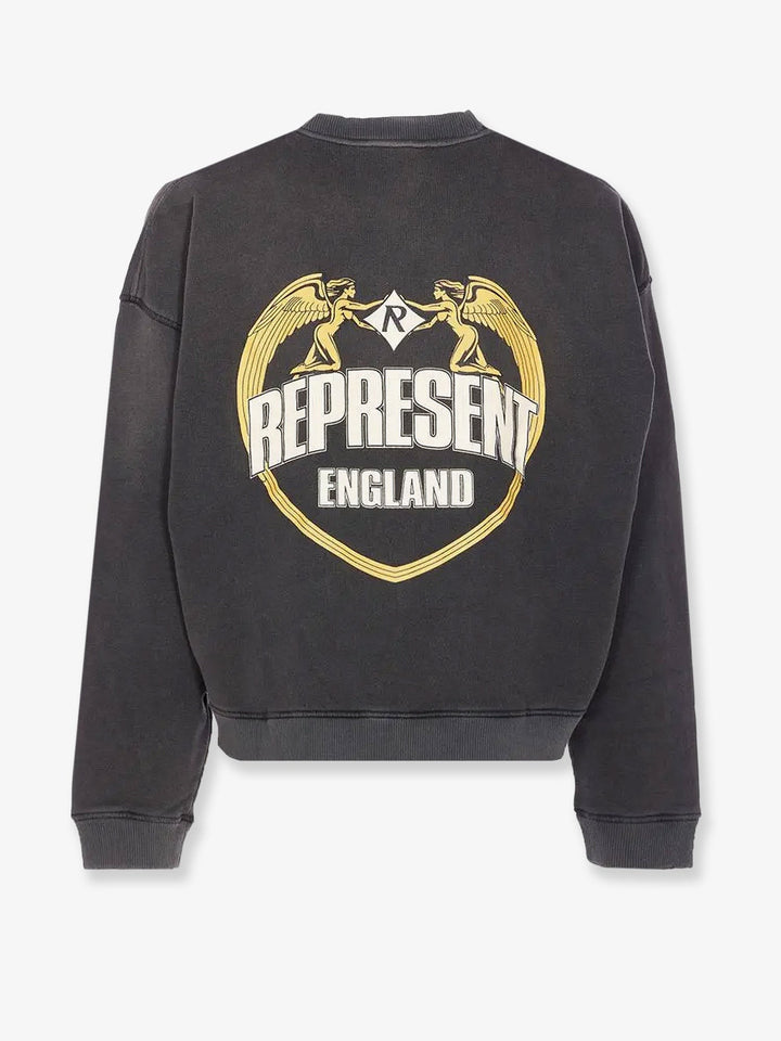 Represent Cotton sweatshirt with distressed effect