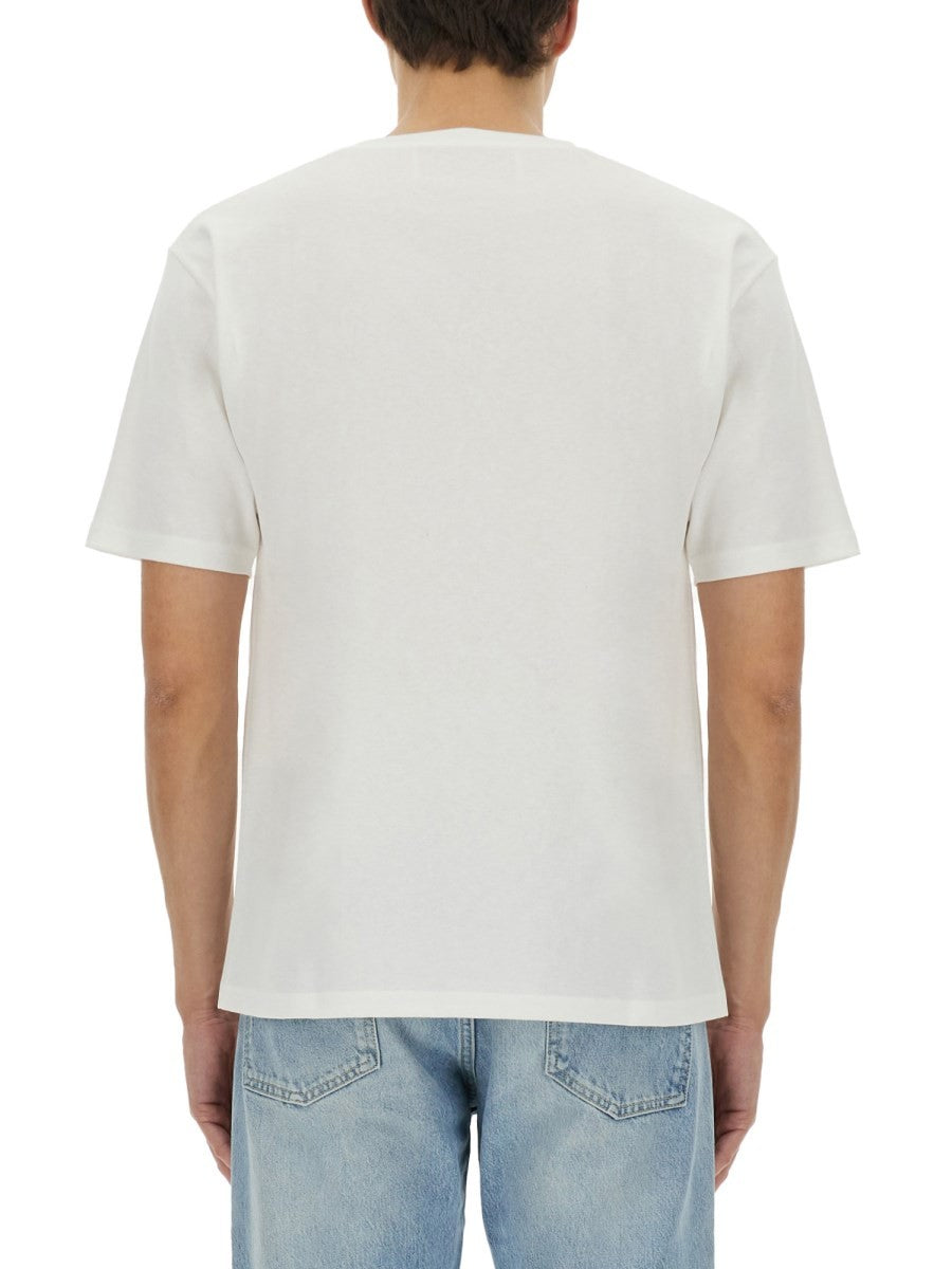 Valentino COTTON T-SHIRT WITH "CHEZ VALENTINO" PRINT