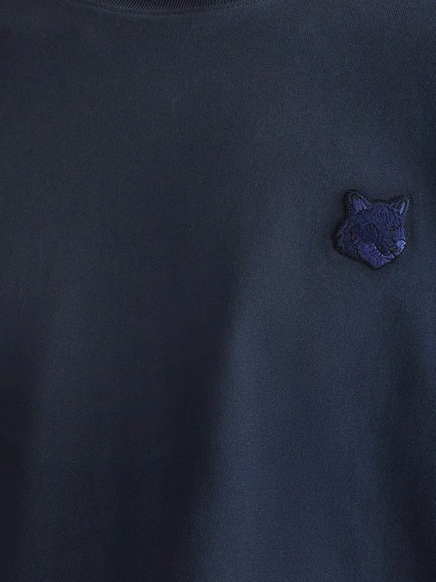 Maison Kitsune Cotton T-shirt with iconic logo patch