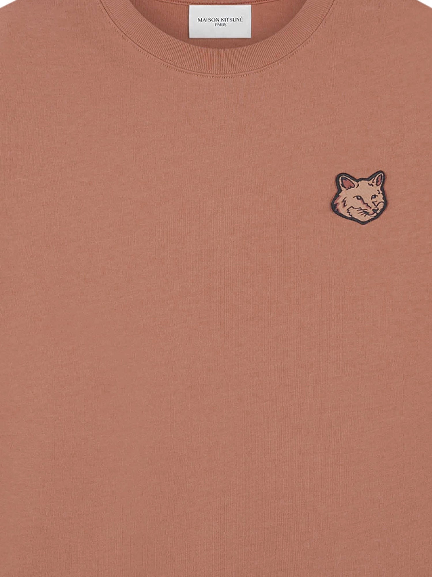 Maison Kitsune Cotton T-shirt with iconic logo patch