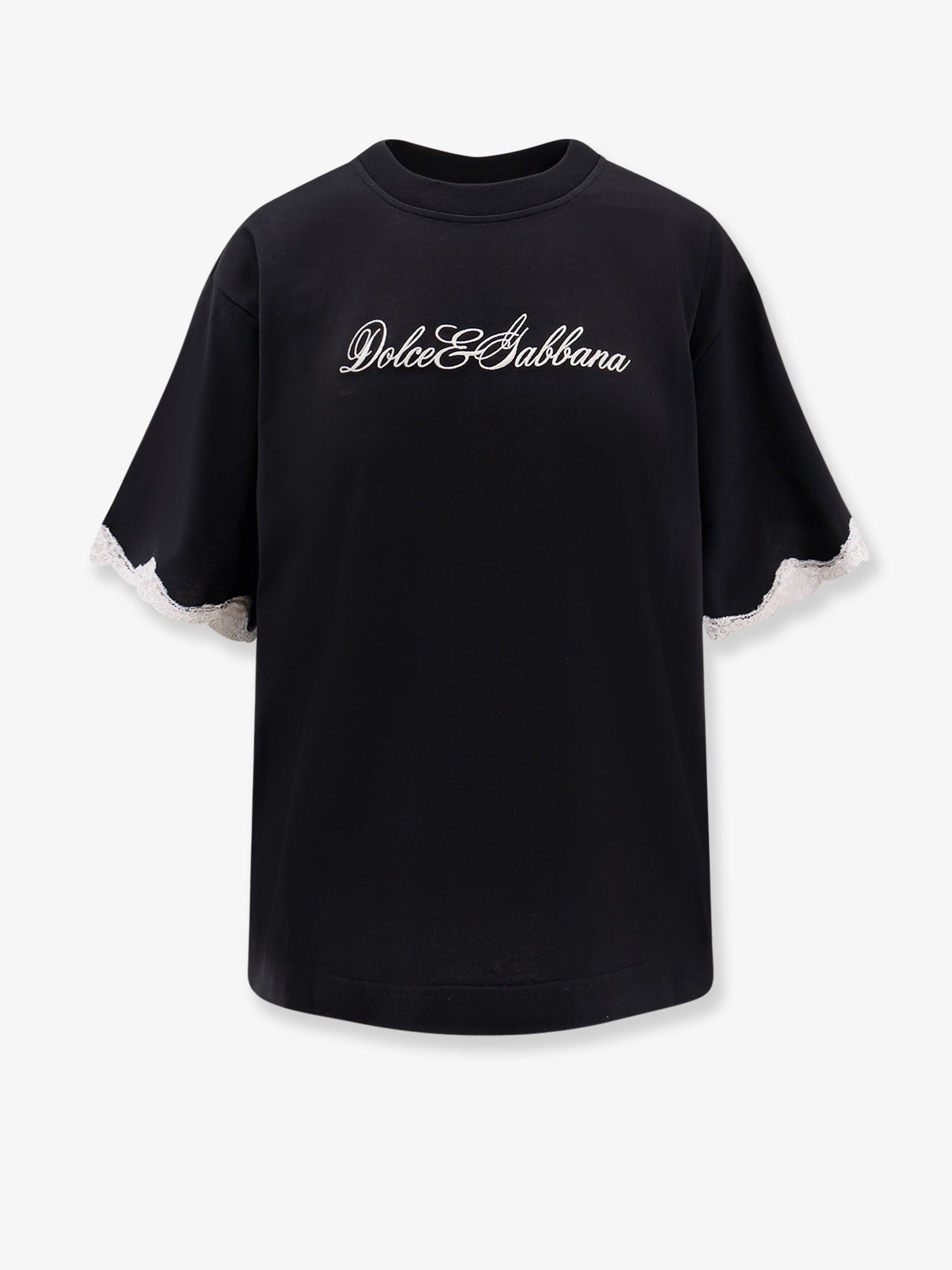 Dolce & Gabbana Cotton t-shirt with lace details