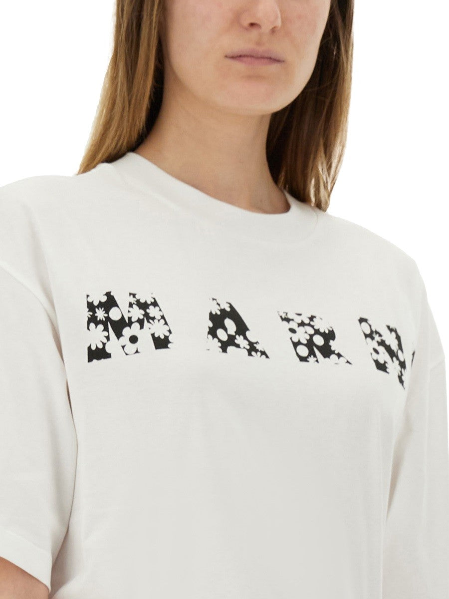 Marni COTTON T-SHIRT WITH LOGO