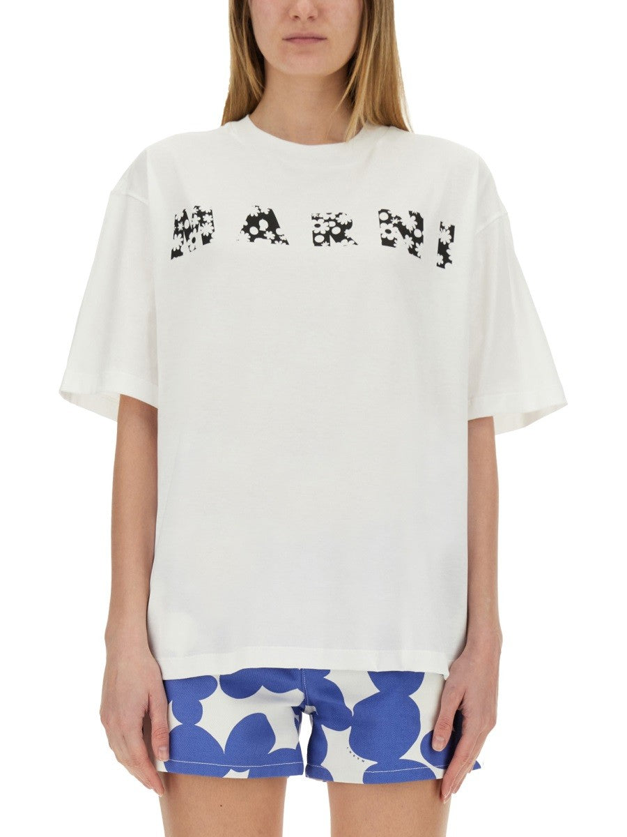 Marni COTTON T-SHIRT WITH LOGO