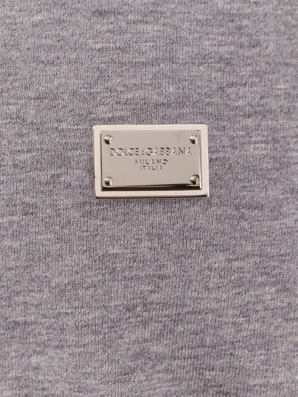 Dolce & Gabbana Cotton t-shirt with metal logo detail