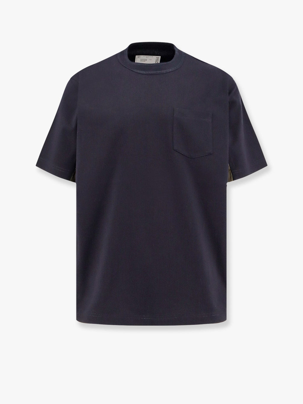 SACAI Cotton t-shirt with nylon inserts
