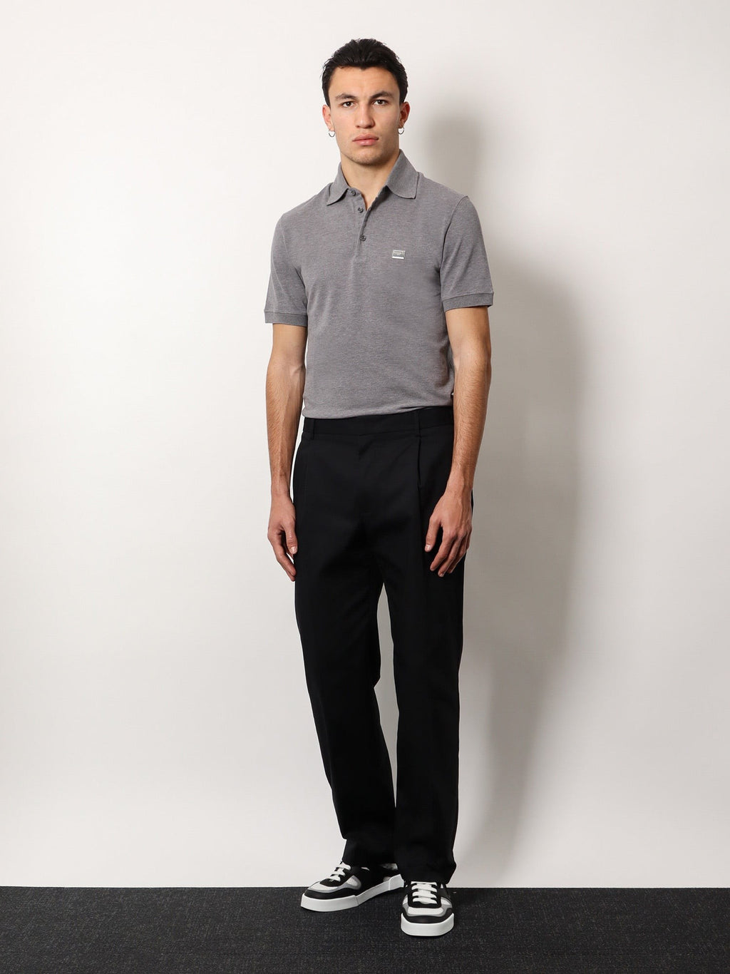 Dolce & Gabbana Cotton trouser with elastic inserts and drawstring